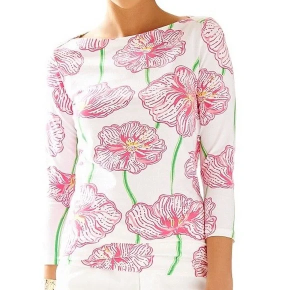 Lilly Pulitzer Tops Lilly Pulitzer Andie Top Resort White